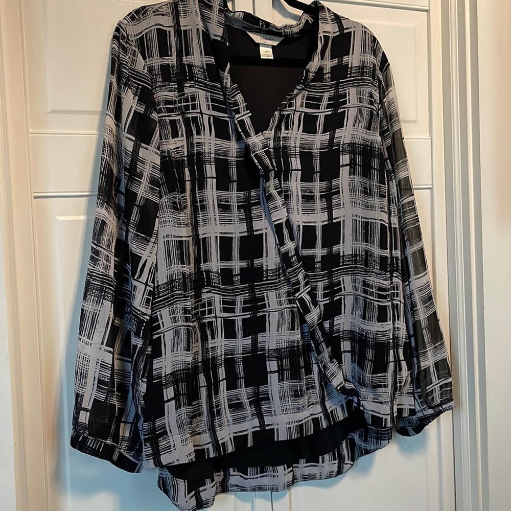 CJ Banks Silk Style Blouse